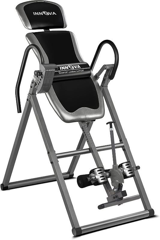 Photo 1 of **INVERSION  TABEL FRAME ONLY** ITEM NOT COMPLETE***
Innova Inversion Table with Adjustable Headrest, Reversible Ankle Holders, and 300 lb Weight Capacity
