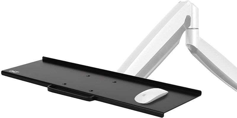 Photo 2 of AVLT Premium Aluminum Keyboard Tray [Tray Only] VESA Adapter 100x100 - Includes Attachment Pads for Keyboard - Suitable for Gas Spring Desk Mounts and Wall Mounts
