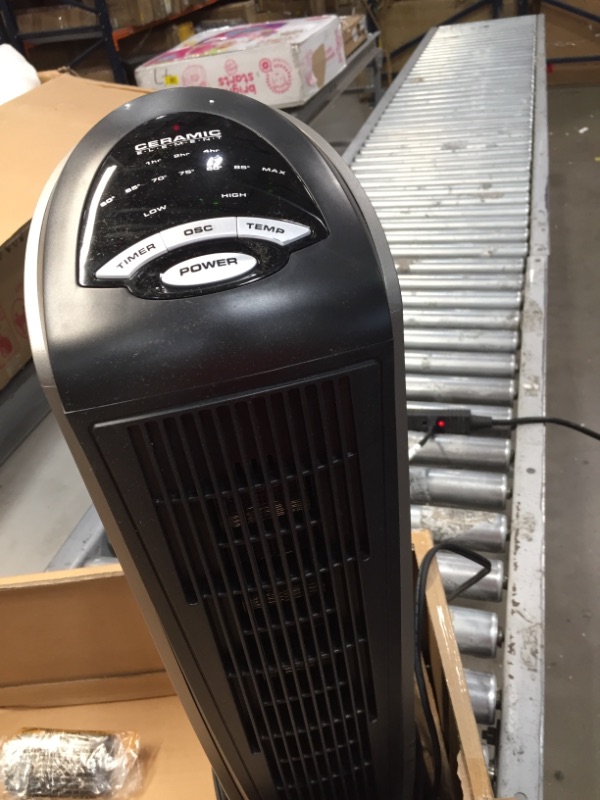 Photo 2 of Lasko 751320 Ceramic Tower Space Heater with Remote Control - Features Built-in Timer and Oscillation