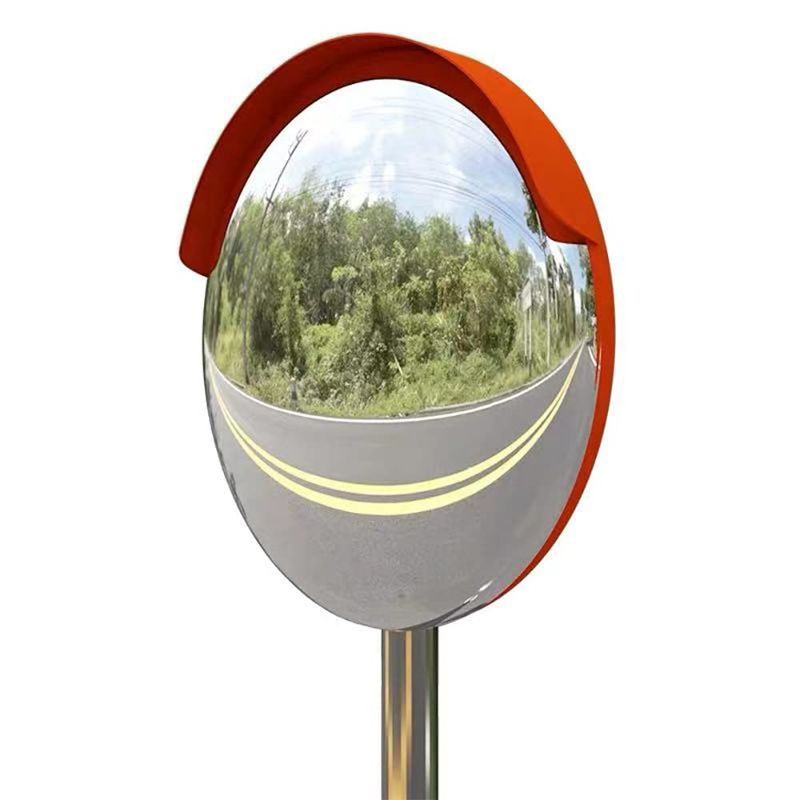 Photo 1 of DZ Aimier Convex Road Safety Traffic Mirror 24" Curved Safety Mirror with Adjustable Fixing Bracket for Road Safety and & Personal Security (24 inch-for Poles)
