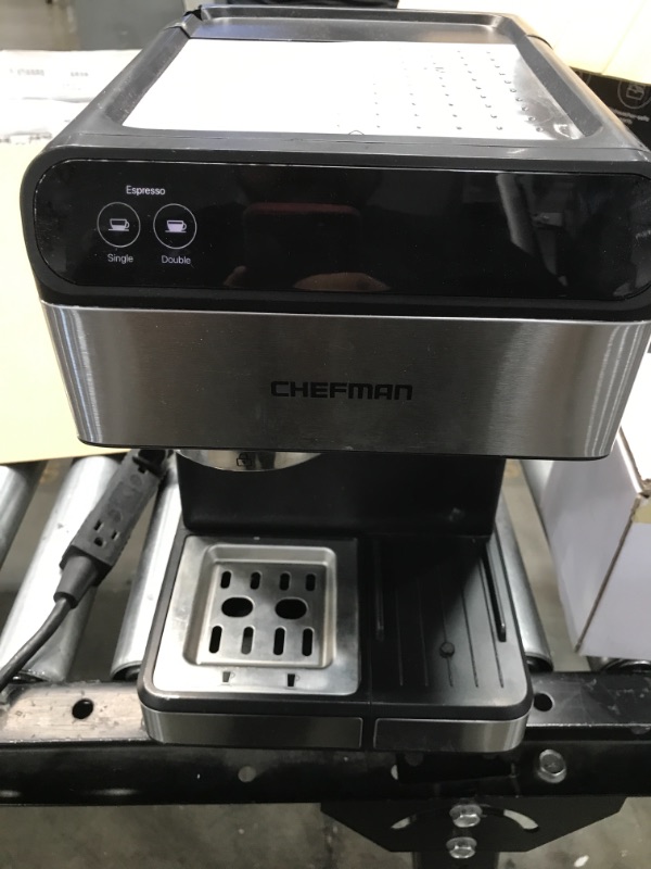 Photo 1 of Chefman 6-in-1 Stainless Steel 15-Bar Pump Espresso Machine
