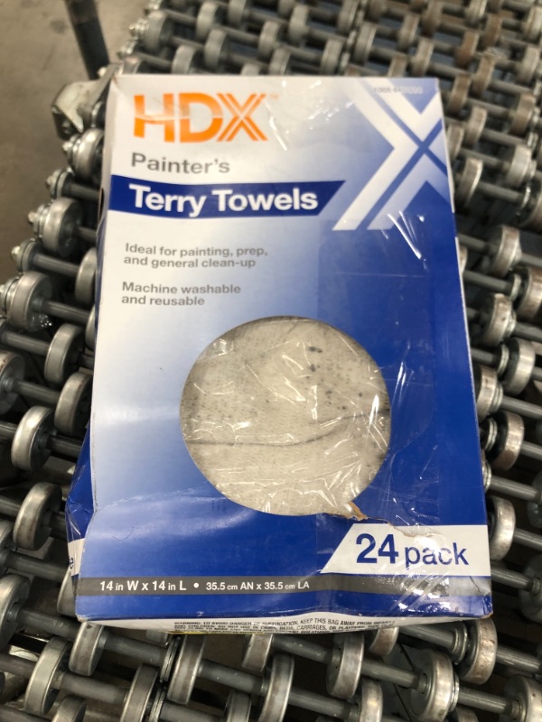 Photo 2 of 14 in. x 14 in. Painter's Terry Towels (24-Pack)