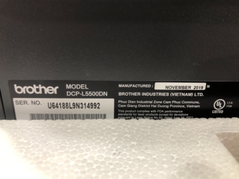 Photo 3 of Brother Monochrome Laser Multifunction Copier and Printer, DCP-L5500DN, Flexible Network Connectivity, Duplex Printing, Mobile Printing & Scanning