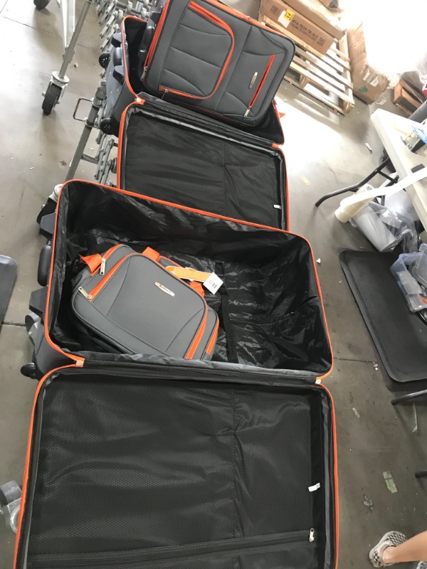 Photo 3 of Rockland Journey 4pc Luggage Set - Charcoal