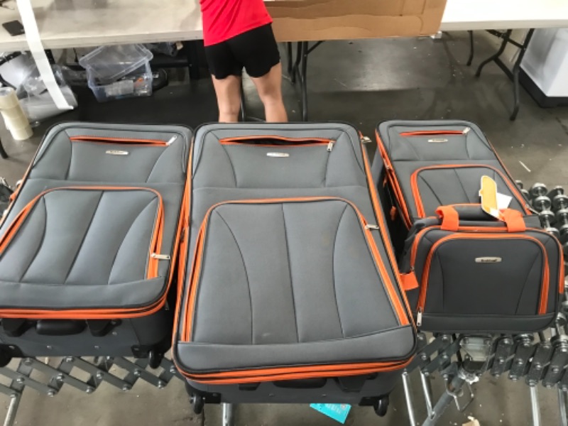 Photo 2 of Rockland Journey 4pc Luggage Set - Charcoal