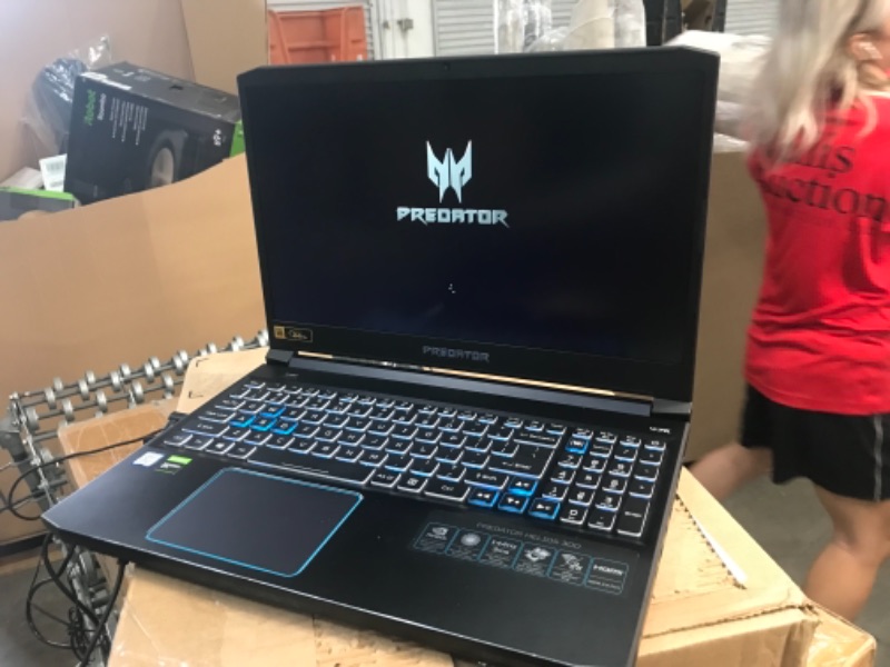 Photo 3 of Acer Predator Helios 300 Gaming Laptop, Intel Core i7-9750H, GeForce GTX 1660 Ti, 15.6" Full HD 144Hz Display, 3ms Response Time, 16GB DDR4, 512GB PCIe NVMe SSD, RGB Backlit Keyboard, PH315-52-710B TESTED AND FUNCTIONS