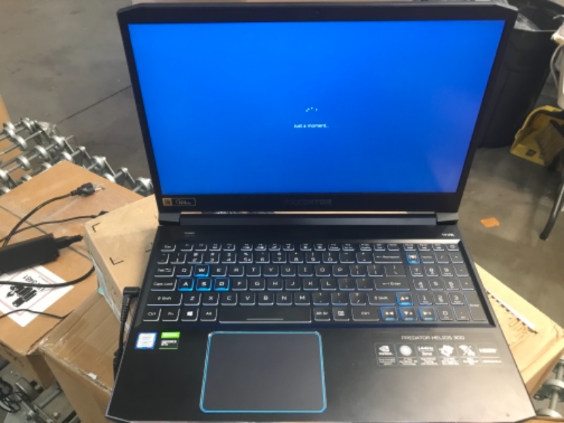 Photo 2 of Acer Predator Helios 300 Gaming Laptop, Intel Core i7-9750H, GeForce GTX 1660 Ti, 15.6" Full HD 144Hz Display, 3ms Response Time, 16GB DDR4, 512GB PCIe NVMe SSD, RGB Backlit Keyboard, PH315-52-710B TESTED AND FUNCTIONS