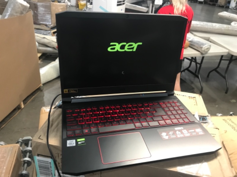 Photo 3 of Acer Nitro 5 Gaming Laptop, 10th Gen Intel Core i5-10300H,NVIDIA GeForce GTX 1650 Ti, 15.6" Full HD IPS 144Hz Display, 8GB DDR4,256GB NVMe SSD,WiFi 6, DTS X Ultra,Backlit Keyboard,AN515-55-59KS TESTED AND FUNCTIONS