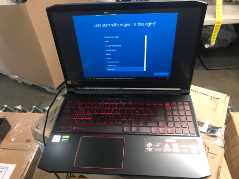 Photo 2 of Acer Nitro 5 Gaming Laptop, 10th Gen Intel Core i5-10300H,NVIDIA GeForce GTX 1650 Ti, 15.6" Full HD IPS 144Hz Display, 8GB DDR4,256GB NVMe SSD,WiFi 6, DTS X Ultra,Backlit Keyboard,AN515-55-59KS TESTED AND FUNCTIONS