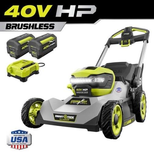 Photo 1 of RYOBI
40V HP Brushless 21 in. Cordless Battery Walk Behind Dual-Blade Self-Propelled Mower with (2) 6.0 Ah Batteries & Charger