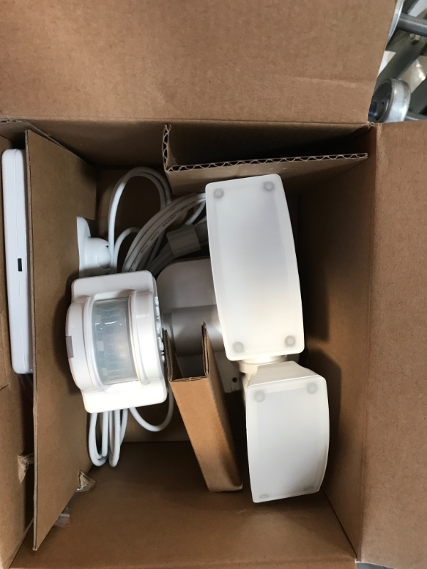 Photo 1 of 500 Lumens 180-Degree White Solar Powered Motion Activated Outdoor Integrated LED Flood Light