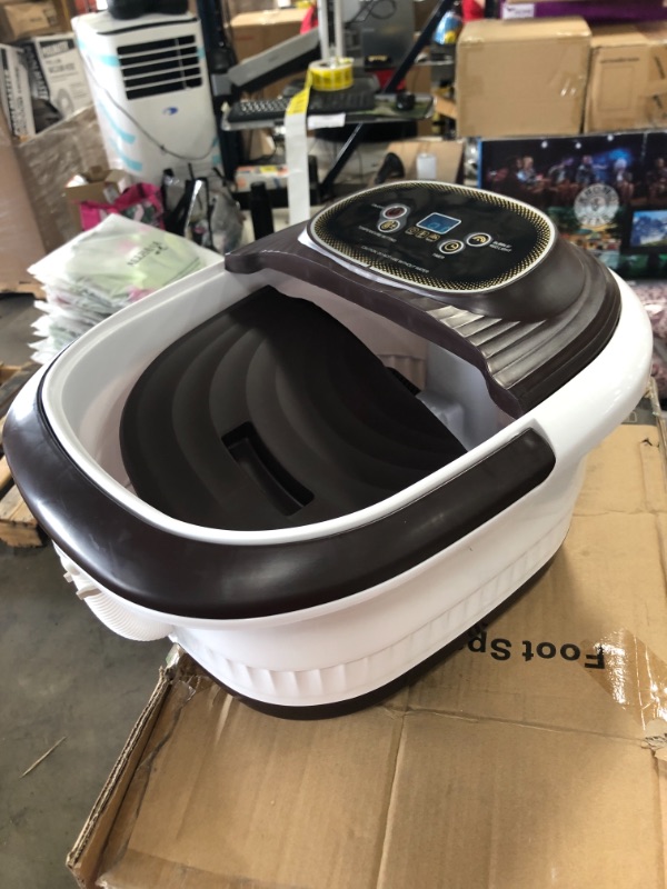 Photo 2 of Foot Spa Bath Massager with Heat,16 Pedicure Spa Motorized Shiatsu Roller Massage Feet, Frequency Conversion, O2 Bubbles, Adjustable Time & Temperature,LED Display
