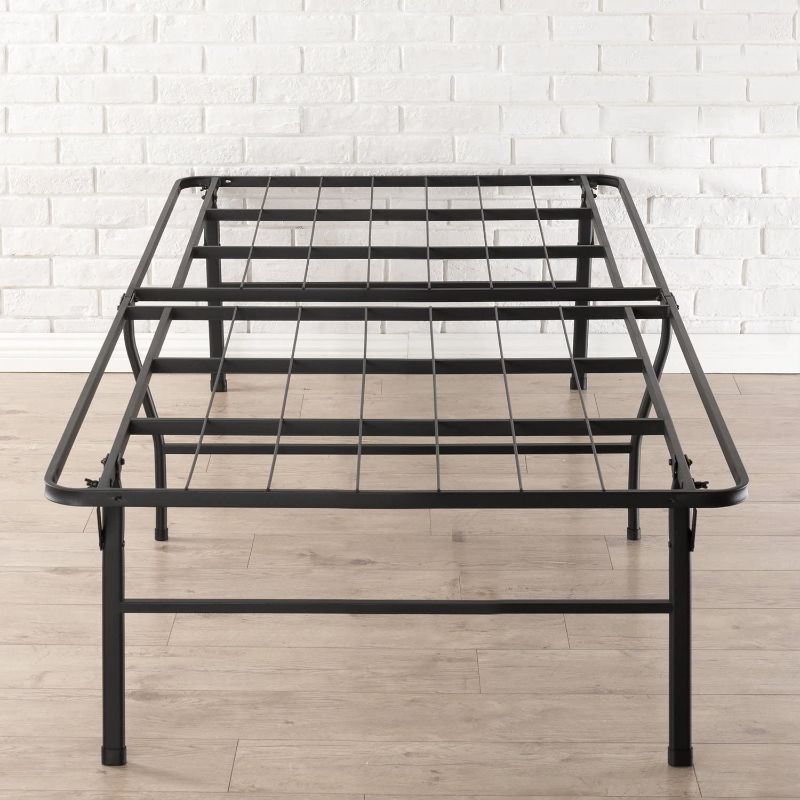 Photo 1 of Amazon Basics Foldable, 18" Black Metal Platform Bed Frame with Tool-Free Assembly, No Box Spring Needed - Twin

