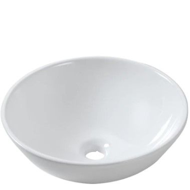 Photo 1 of 16 in. x 16 in. Vessel Sink Modern Bathroom Above Round Bowl in White Porcelain Ceramic Vessel Vanity Sink Art Basin