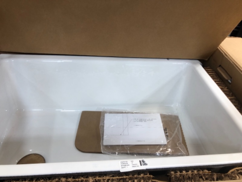 Photo 1 of Kohler Haven Self-Trimming 36 L X 22 W Farmhouse Kitchen Sink Cast Iron in White, Size 9.675 H X 35.688 W X 21.563 D in | Wayfair K-6489-0
