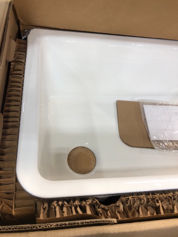 Photo 1 of Kohler Haven Self-Trimming 36 L X 22 W Farmhouse Kitchen Sink Cast Iron in White, Size 9.675 H X 35.688 W X 21.563 D in | Wayfair K-6489-0
