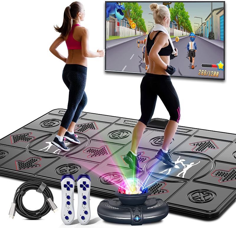 Photo 1 of Dance Mat for Kids and Adults,Musical electronic dance mat, Double User Yoga dance floor with Wireless Handle, HD Camera Game Multi-Function Host, Non-Slip Dance Pad, HDMI Interface for TV