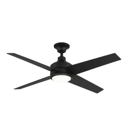 Photo 1 of 52 in Indoor Matte Black Ceiling Fan