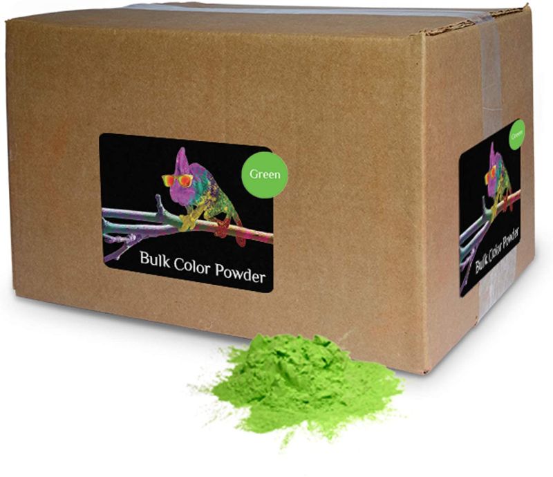 Photo 1 of Chameleon Colors Bulk Color Powder, Green Holi Colored Chalk, 25 Pounds