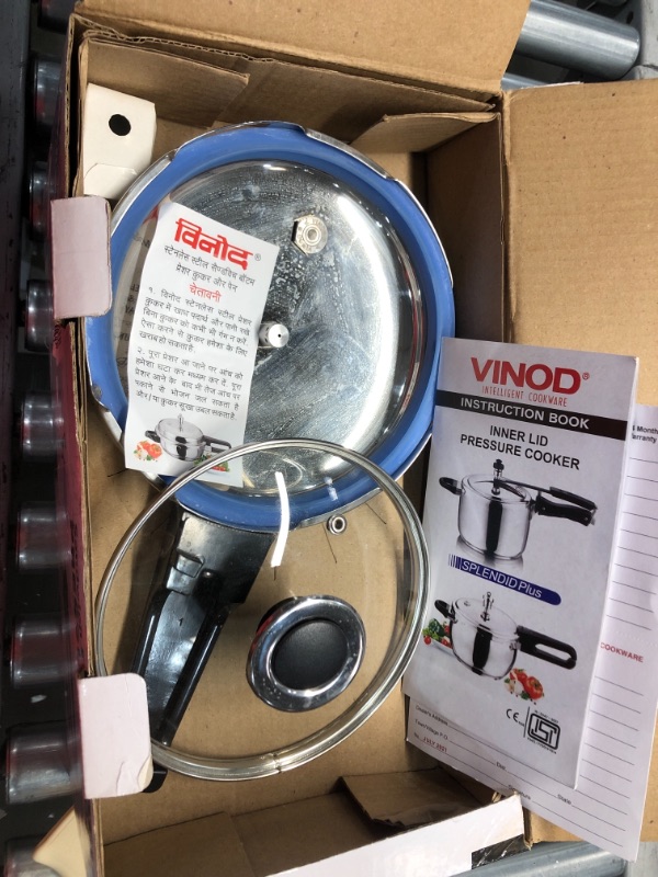 Photo 1 of Gandhi - Appliances Vinod V-3.5L Splendid Plus Handi Stainless Steel Pressure Cooker, 3.5-Liter
