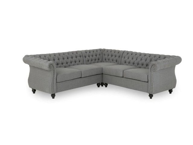 Photo 1 of **INCOMPLETE SET***1 OF 2**Similar To Stock photo**
Corner Sofa, Grey, Tuffed