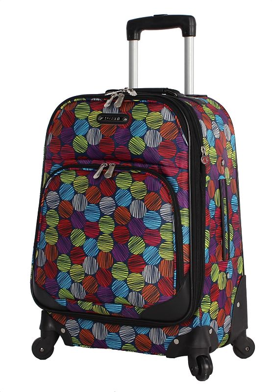 Photo 1 of Rosetti Luggage Expandable Softside Carry On 20" Suitcase With Spinner Wheels (20in, Party Pop)
