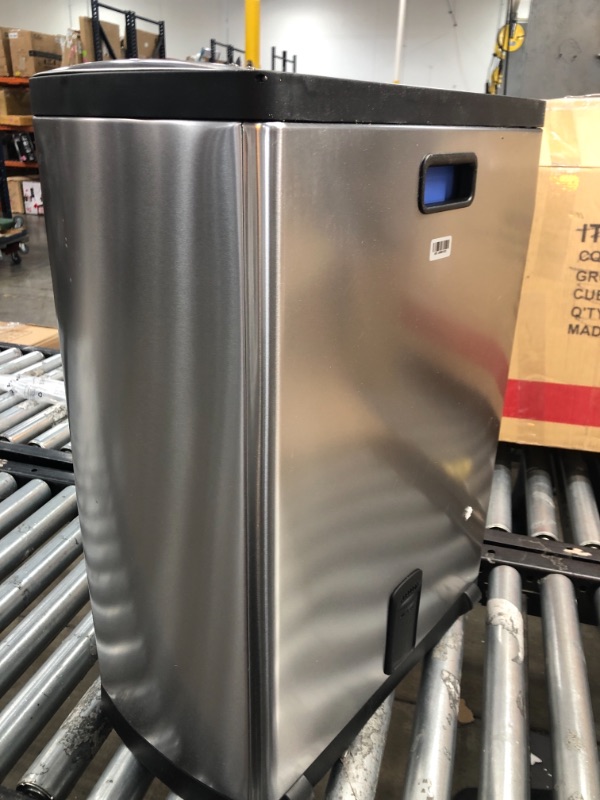 Photo 4 of ****NEEDS CLEAN**** simplehuman 50 Liter / 13.2 Gallon Rectangular Kitchen Step Trash Can, Brushed Stainless Steel
