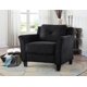 Photo 1 of ***PARTS ONLY*** Lifestyle Solutions Taryn Curved Arms Club Chair, Black Fabric
