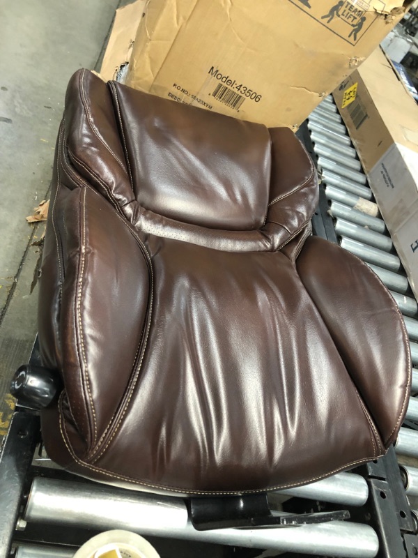 Photo 1 of Serta Executive Brown Bonded Leather Big and Tall Office Chair
