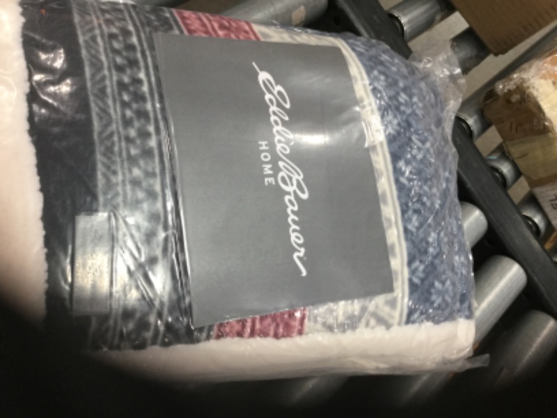 Photo 2 of Eddie Bauer FairIsle Sherpa Reversible Throw
