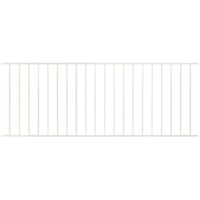 Photo 1 of ***SOLD AS WHOLE PALLET ONLY*** NO RETURNS NO REFUNDS**
(24) US Door and Fence Pro Series 2.67 Ft. H X 7.75 Ft. W White Steel Fence Panel
***24 PANELS*** MINORE SCRATCHES***