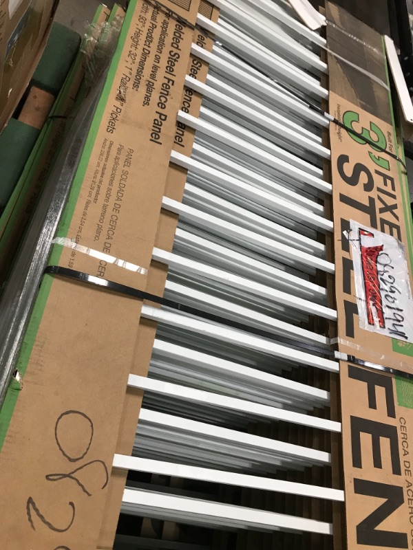 Photo 8 of ***SOLD AS WHOLE PALLET ONLY*** NO RETURNS NO REFUNDS**
(24) US Door and Fence Pro Series 2.67 Ft. H X 7.75 Ft. W White Steel Fence Panel
***24 PANELS*** MINORE SCRATCHES***