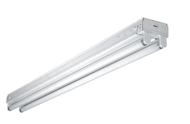 Photo 1 of 40-Watt 2-Light White 4 ft. Fluorescent Strip Light