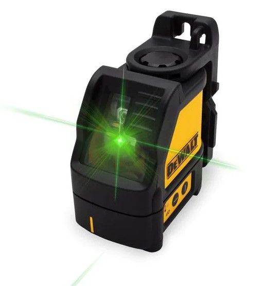 Photo 1 of 165 ft. Green Self-Leveling Cross Line Laser Level with (3) AAA Batteries & Case