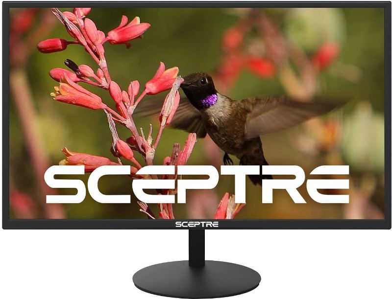 Photo 1 of Sceptre E275W-19203R 27" Ultra Thin 1080P LED Monitor 2X HDMI VGA Build-In Speakers, Metallic Black 2018
