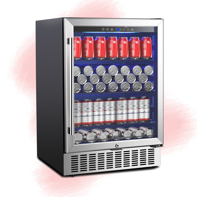 Photo 1 of AOBOSI 164 Cans (12 oz.) Built-In Beverage Refrigerator (Part number: AO-JC-145C-1-L)
