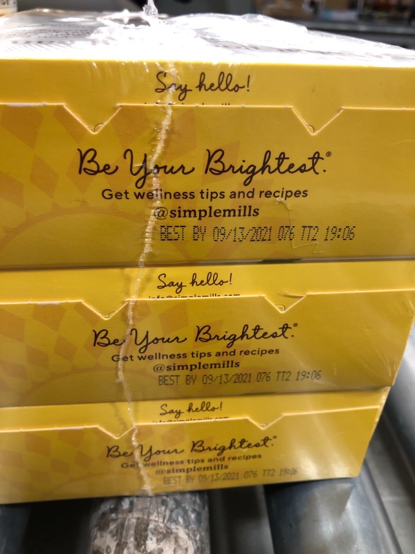 Photo 1 of Simple Mills Almond Flour Crackers 1 PACK 3COUNT BEST BY 9 13 2021
Simple Mills Almond Flour Crackers 2 PACK 12COUNT BEST BY 7 3 2021
Simple Mills Almond Flour Baking Mix 1 PACK  BEST BY 10 16 2021