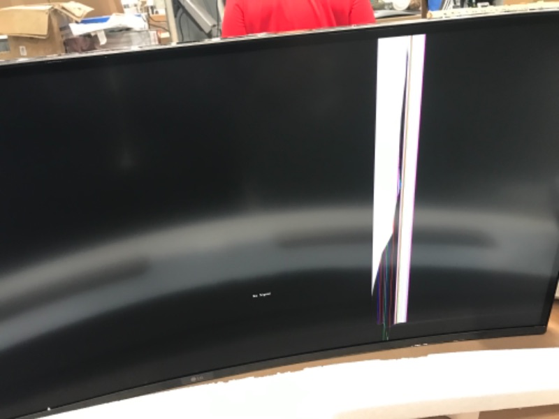 Photo 1 of **** DAMAGED MONITOR *** LG 38GN95B-B 37.5” Nano IPS 1ms QHD (3840x1600) Curved Ultragear Gaming Monitor with 144Hz (160Hz Overclock) Refresh Rate, DisplayHDR 600, NVIDIA G-Sync Compatibility, Black
