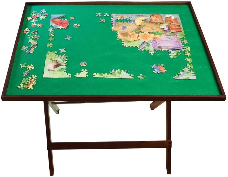 Photo 1 of Bits and Pieces - Foldaway Jigsaw Puzzle Table - Set Up Puzzle Fun Anywhere - Folds Flat for Easy Storage When Not in Use - Puzzle Accessories
