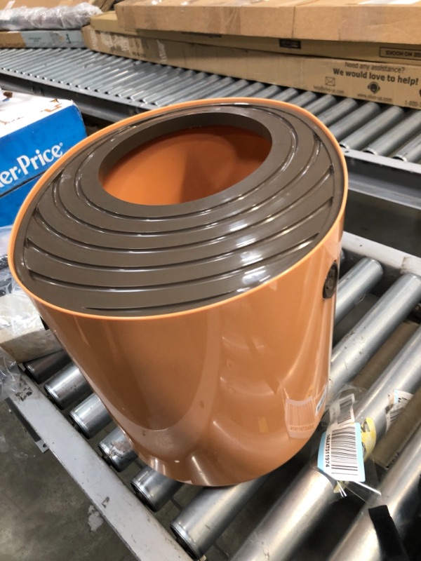 Photo 1 of IRIS Medium Top Entry Cat Litter Box - Orange & Brown