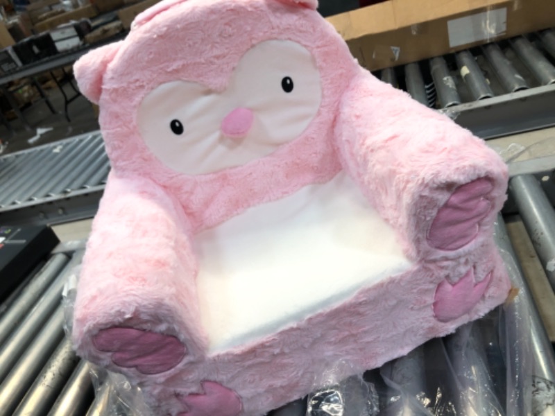 Photo 2 of Animal Adventure | Sweet Seats | Pink Owl Children's Plush Chair, Larger :14" x 19" x 20"
