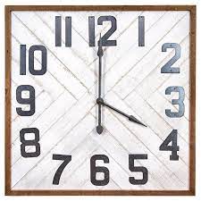 Photo 1 of 3R Studios 36 in. Square Wood and Metal Wall Clock
