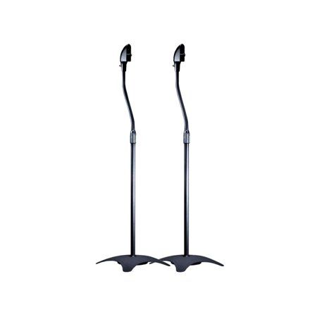 Photo 1 of Adjustable Height 5 lb. Capacity Speaker Stands (Pair), Black