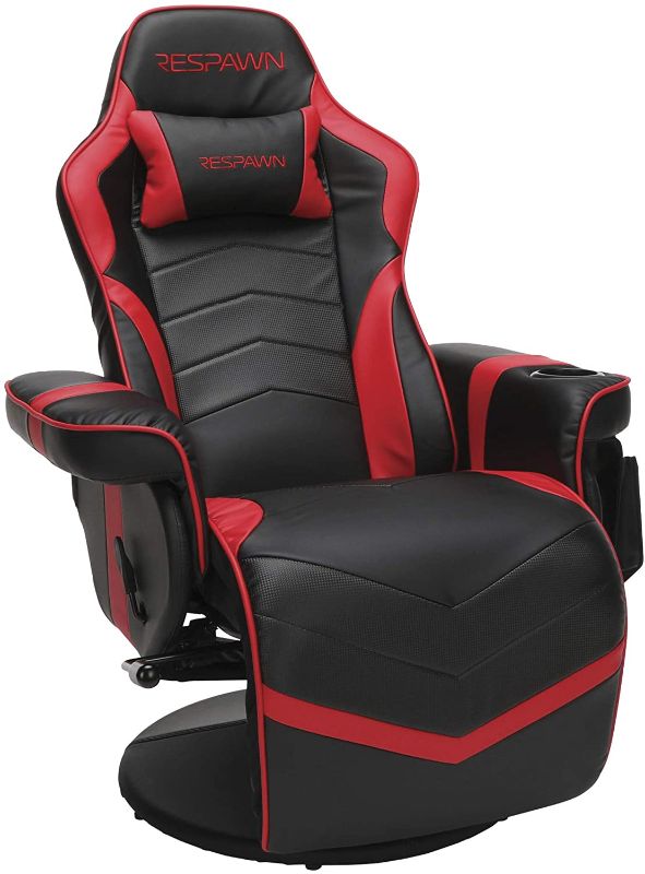 Photo 1 of RESPAWN RSP-900 Racing Style, Reclining Gaming Chair, 35.04" - 51.18" D x 30.71" W x 37.01" - 44.88" H, Red
