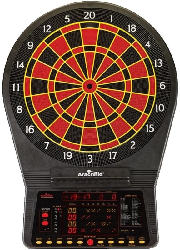 Photo 1 of Arachnid Cricket Pro Tournament-quality Electronic Dartboard with Micro-thin Segment Dividers for Dramatically Reduced Bounce-outs and NylonTough Segments for Improved Durability and Playability
