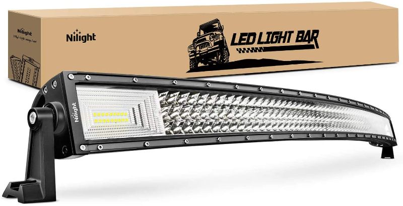 Photo 1 of LED Light Bar Nilight 52Inch 783W Curved Triple Row Flood Spot Combo Beam Led Bar 78000LM Driving Lights Boat Lights Led Off Road Lights for Trucks