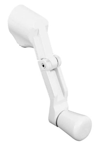 Photo 1 of 2-Operator Tee Handle, 1-1/8 in. x 2-3/8 in., Diecast, White, Universal Spline Adaptors AND Universal Diecast White Folding Crank Handle for Casement Windows