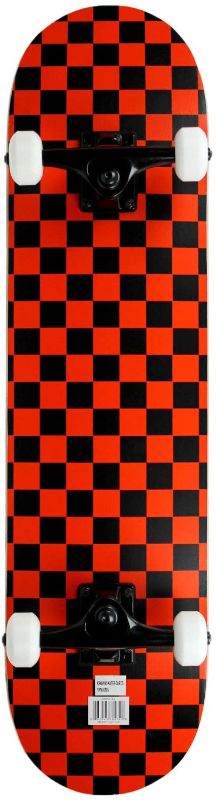 Photo 1 of 
Krown Rookie Checker Skateboard - Pro Style Quality - Maple 7-Ply Deck, Aluminum Trucks, Urethane Wheels, Precision Bearings - The Perfect Beginners First Board
Color:Black/Red
Size:7.75"