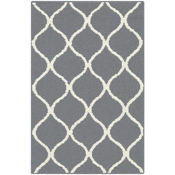 Photo 1 of 
Mainstays Sheridan Fret Indoor Entryway Area Rug, Graphite Gray, 2'6"x3'10"

