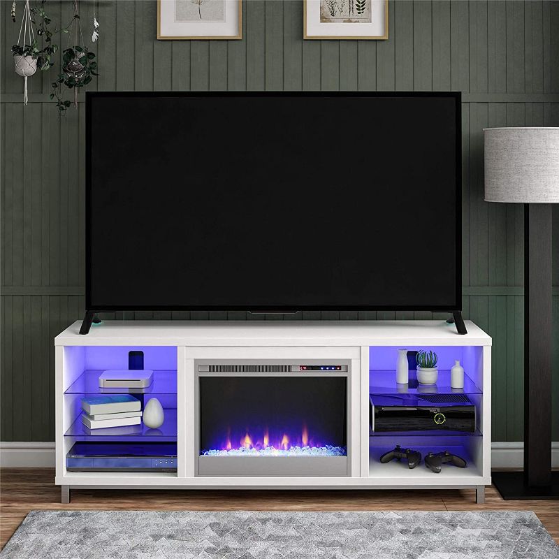 Photo 1 of ***PARTS ONLY*** Ameriwood Home Fireplace TV Stand for TVs up to 70", White
